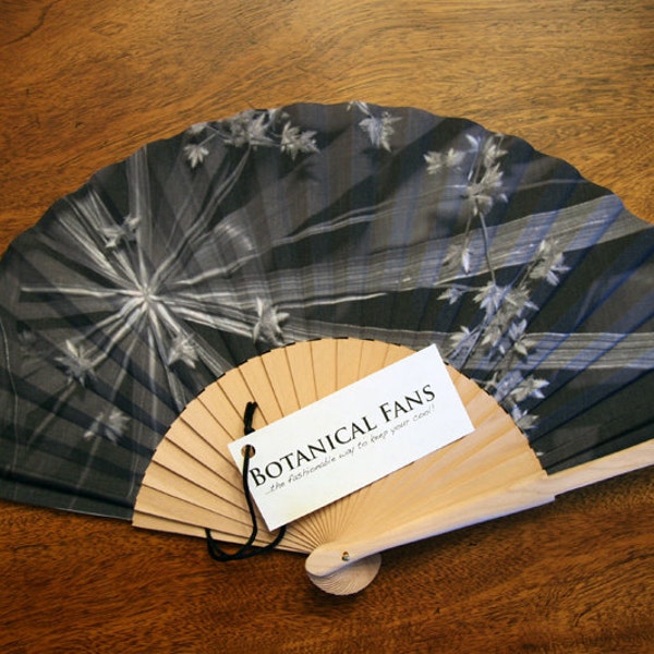 Folding Botanical Fans - set of 8