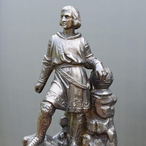 French antique religious statue Joan of Arc,religious art