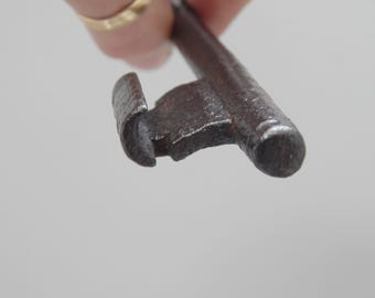 antique French key ,made 18 th century,wrought iron,hand forged