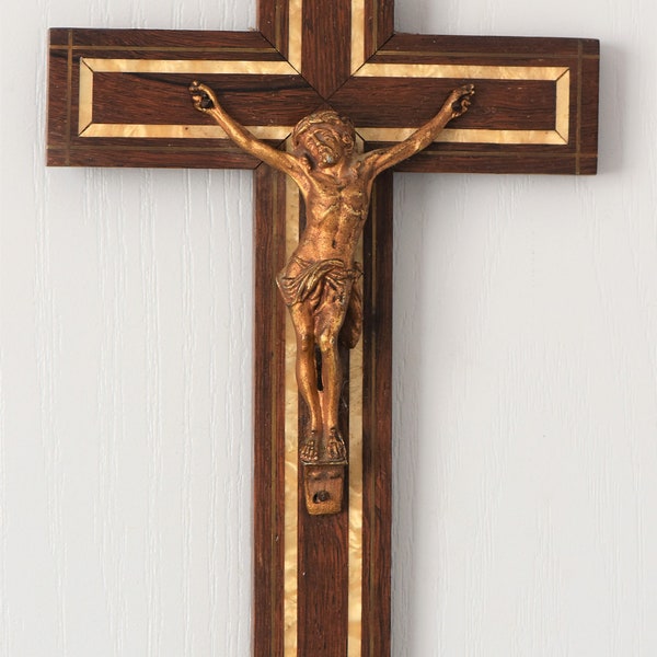vintage French crucifix ,religious cross