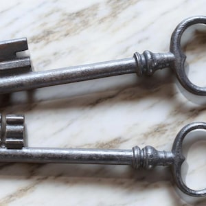 Lot of 2 antique French key ,made 19th century,wrought iron