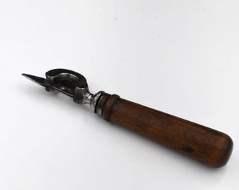 Antique steel and wood Can Opener
