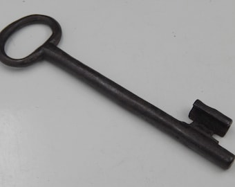 large antique French key (castle,church,large gate) ,made 18th century,wrought iron
