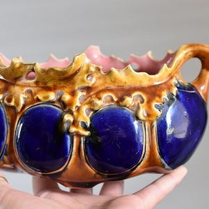 Antique French Majolica Jardiniere,pot,planter