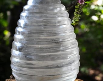 Vintage Glass Wasp Trap: Decorative Home & Garden Piece