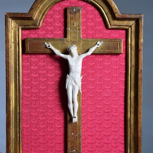 Cristo antiguo tallado a mano, crucifijo para restaurar, cruz de pared religiosa, arte religioso, escultura