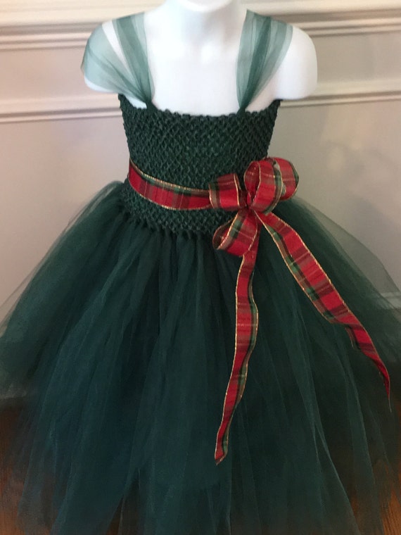 dark green christmas dress