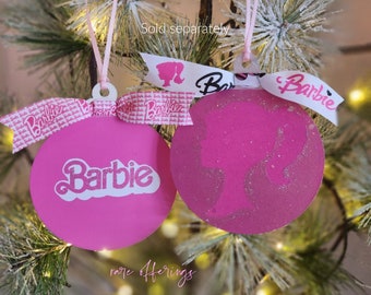 Pink Doll Ornament, 4" large ornament, personalized