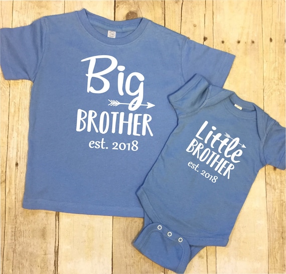 big brother little brother shirt set t shirt sibling shirt new etsy