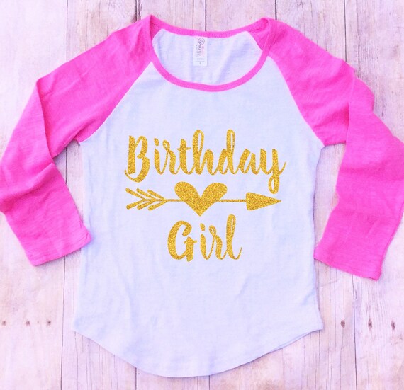 Girls Birthday ShirtBirthday Girls ShirtGirls Pink Birthday Etsy