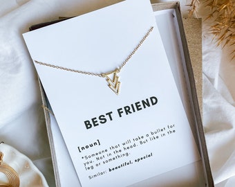 Best friends necklace, Bff necklace for girls, Badass Squad necklaces, Girl Tribe jewelry, Gold triangle pendant, Friendship gifts for women