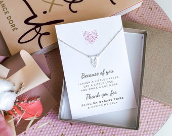 Tribe necklace friendship, Long distance friendship gift, Silver triangle pendant, Badass sqaud jewelry, Best friends group girl trip gifts