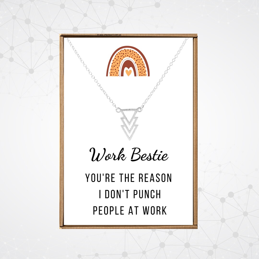 Funny Gift for Work Bestie Necklace, Coworker Necklace, Work Mama