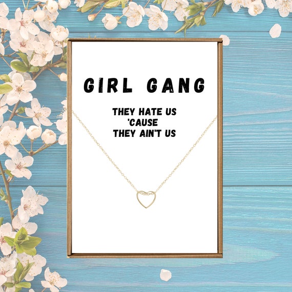 Girl Gang Necklace Girls Gang Gifts Bridsmaids Favors Etsy