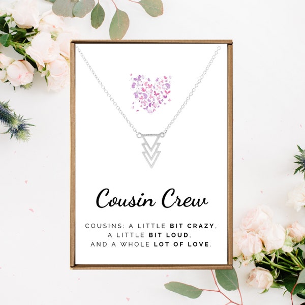 Cousin crew necklace, Cousins tribe gifts, Sibling present, Family reunion gifts, Gifts for cousins, Matching cousin necklace, Cousins tribe