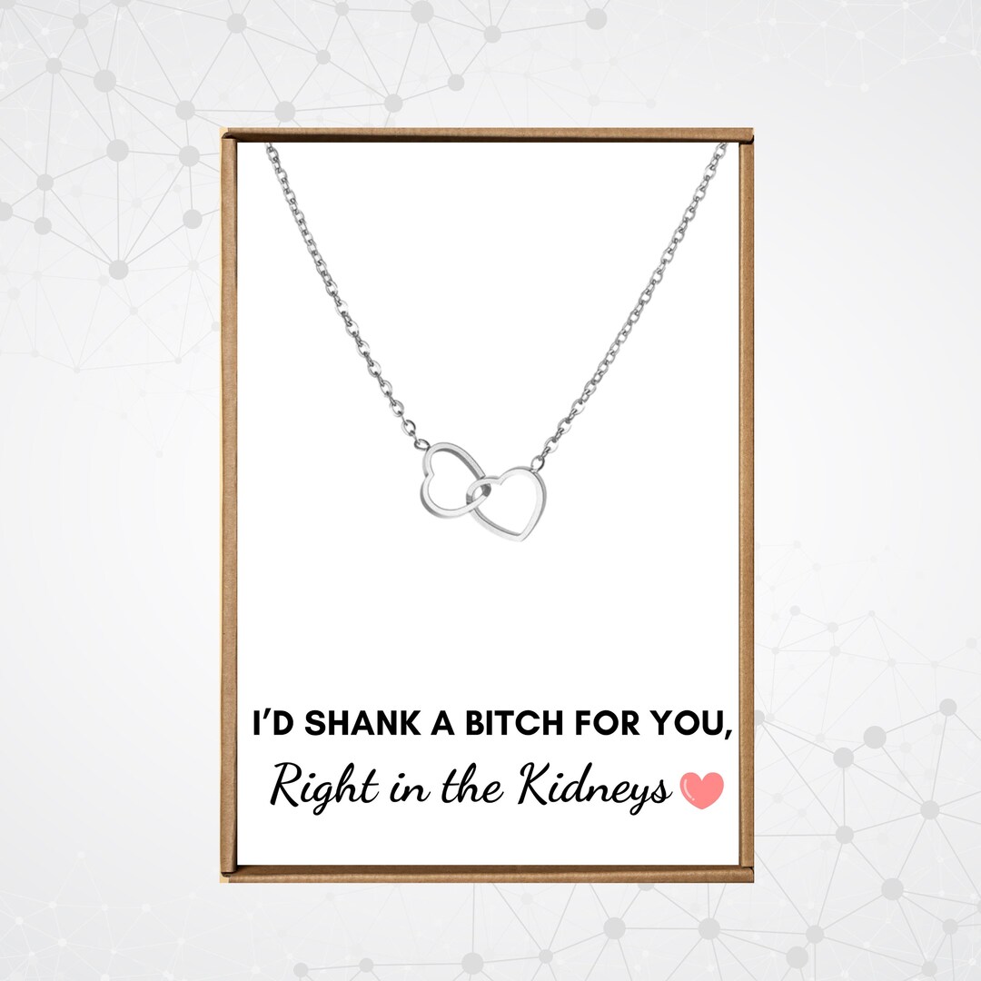 I'd Shank a Bitch for You Necklace, Best Friend Gift for Female
