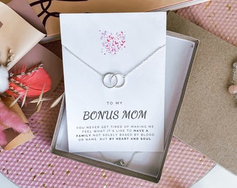 Bonus mom gifts, Bonus mom necklace, To my bonus mom, Mother of the bride, Stepmother necklace, Mother in law gift, Mother's Day gift mama