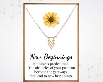 Clean slate gift for women, Gold Triangle necklace, Congrats New job gifts, New beginnings necklaces, Mothers day gifts for new mom