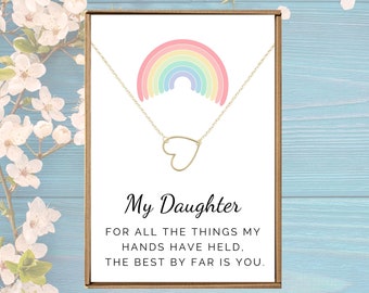 Daughter necklace, Mother daughter gift, Daddy daughter gift for Christmas