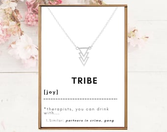 Tribe necklace friendship, Best friend necklace, Tribe gifts for women, Three triangle gold pendant, Badass squad necklace, Girl gang gifts