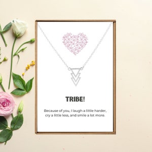 Bride Tribe necklaces, Bestfriend necklace, Tribe gift for bridesmaids, Three triangle, Wedding maids of honor, Badass tribe girlfriends