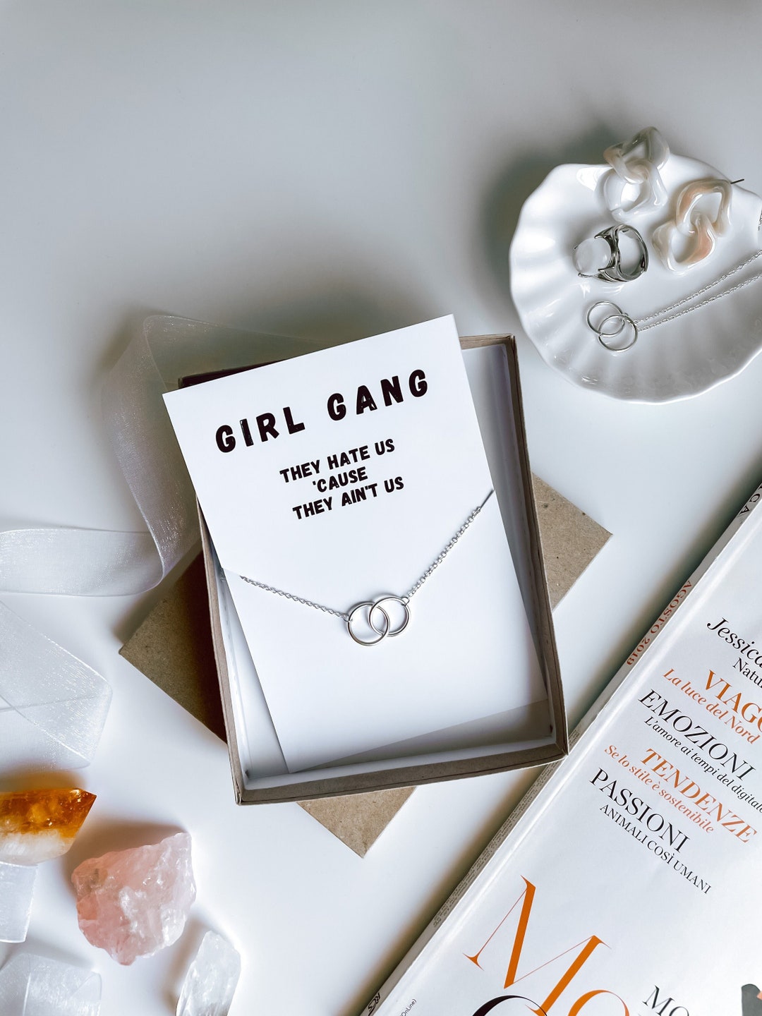 Girl Gang Necklace Bestfriend Gifts Bad Ass Bitches Jewelry Etsy