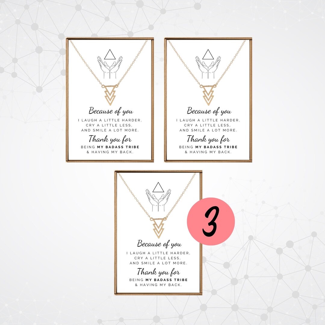 Trio Tribe Necklace for Women, Friendship Jewelry for 5 , Bff Necklace