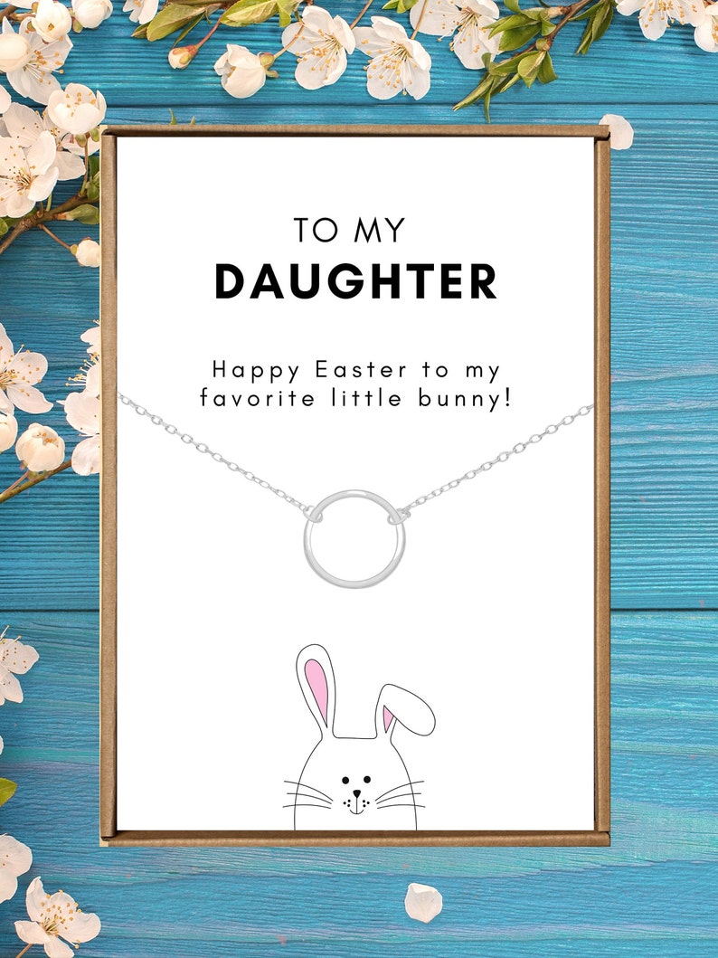 Easter basket stuffer Religious necklace Easter Necklace for daughter Happy Easter gift for girl Present from Mother 925 Sterling silver