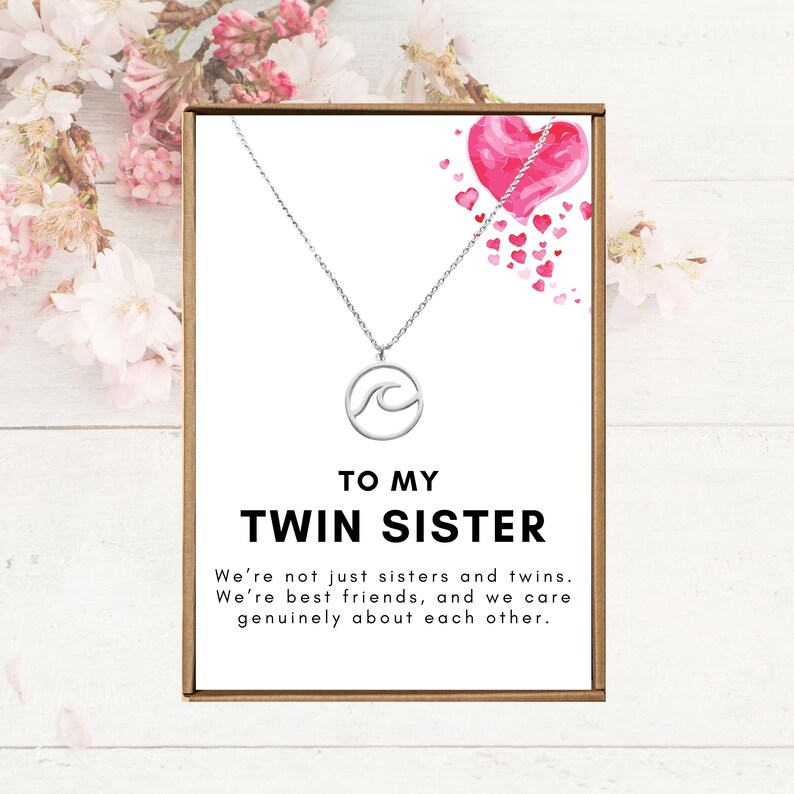 Twin Sister Gift Necklace Birthday Gift for Twin Sister Twin Etsy