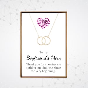 To my boyfriends mom necklace, Boyfriend mother gifts, Mothers day gift 2023, Thank you gift from sons girlfriend, Gold circles pendant