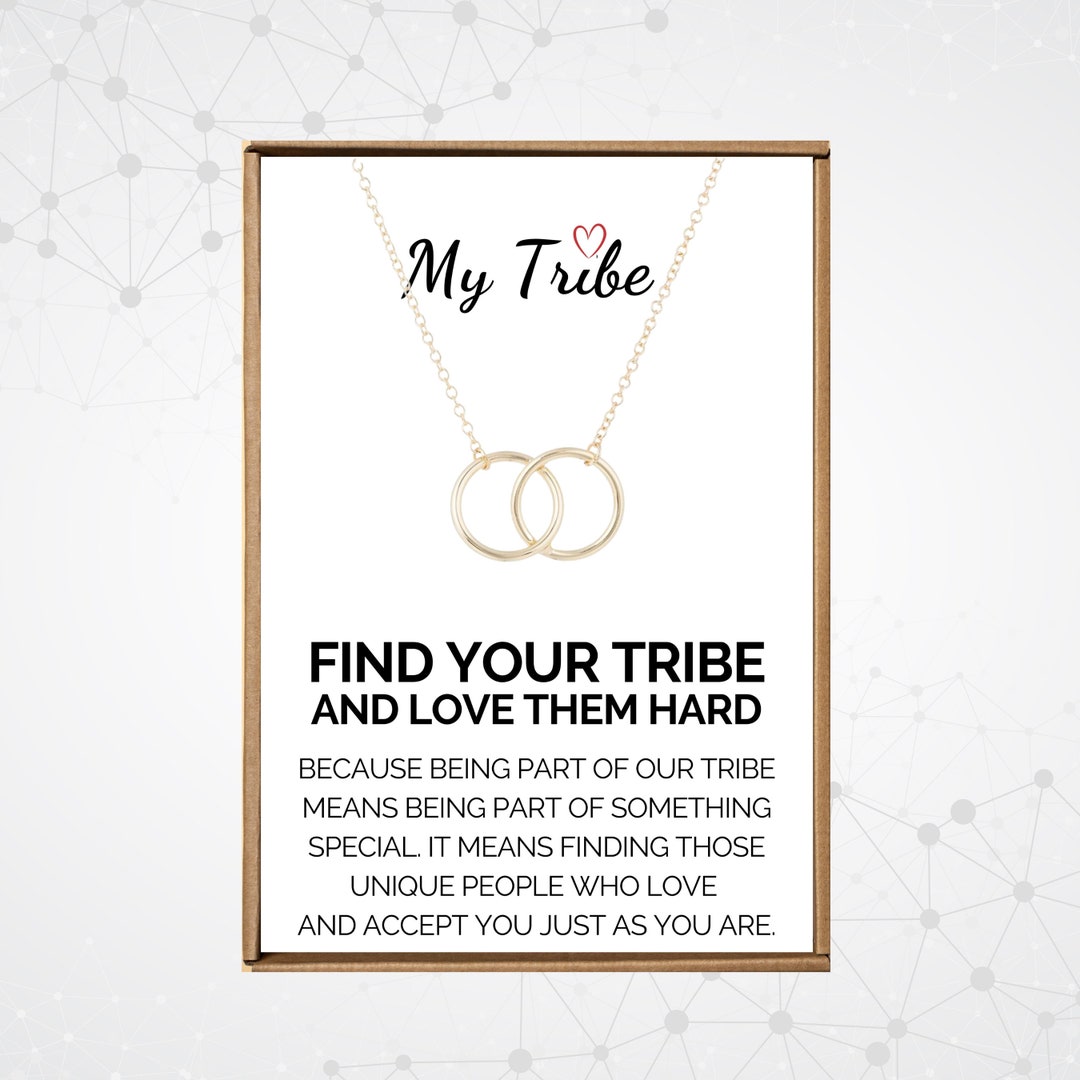 Bestie Necklace for Women, Best Friends Matching Jewelry, to My Tribe ...