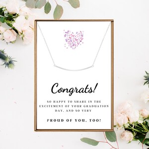 Graduation Necklace for Her, Grad Gift, Graduate Necklace, Personalized Graduation Gift, 925 Sterling Silver, College Graduation present