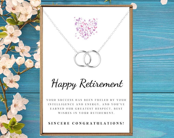 Retirement Gifts for Women, Retirement Necklace for Women, Happy Retirement Present, Retirement jewelry for Her, Retirement party, Farewell