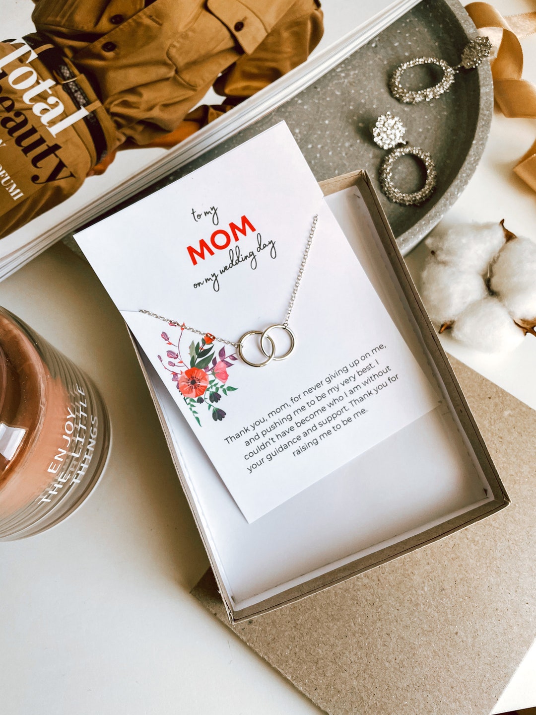 Wedding Gift for Mom From Bride, Mother of the Bride Gift From Bride, Mother of Bride Necklace