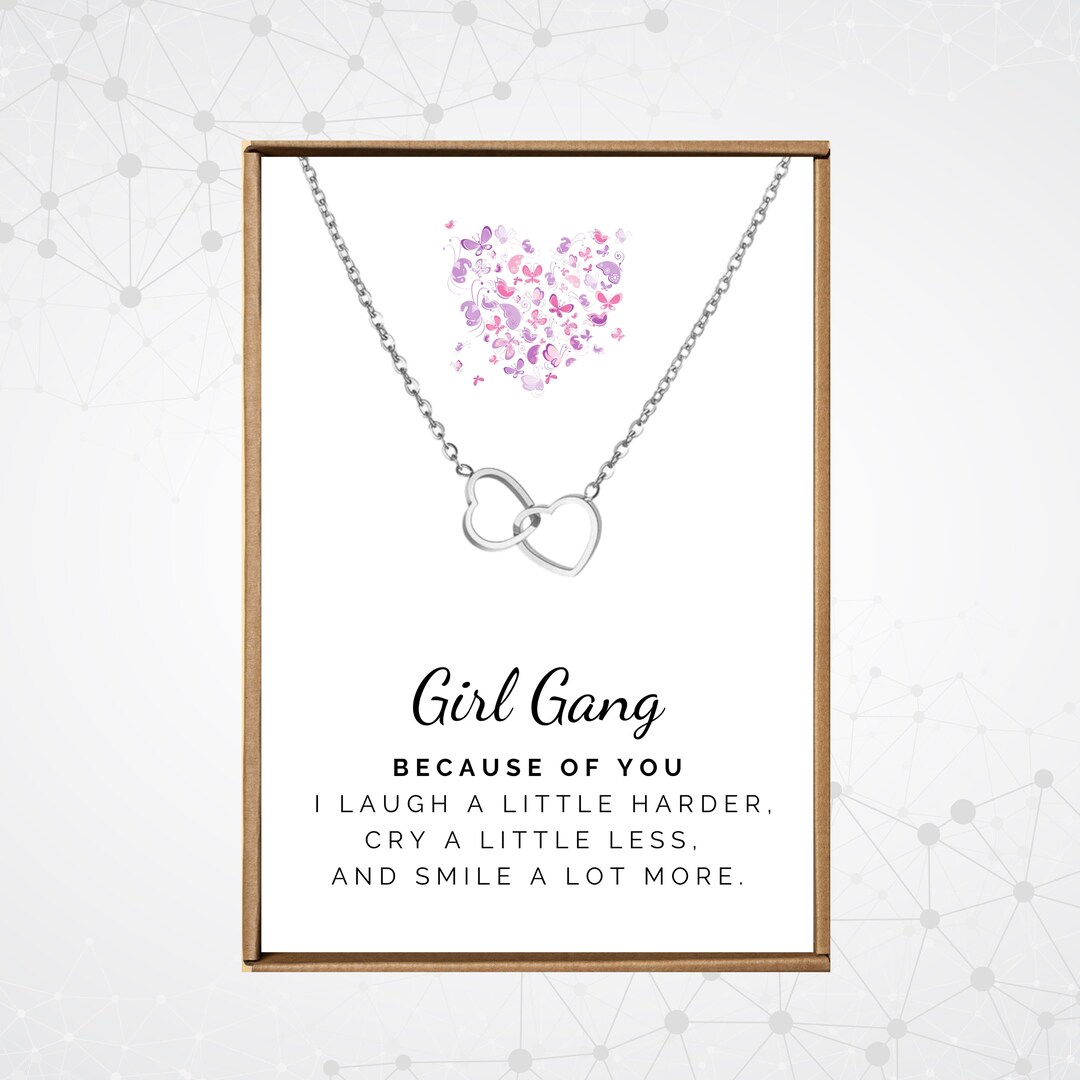 Girl Gang Necklace for Women, Bff Jewelry for Teen Girls, Friendship