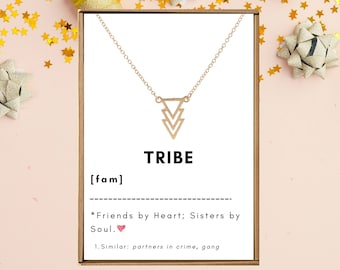 Tribe Necklace, Badass tribe gifts for women, Best friend necklace, Personalized gift, Badass squad jewelry, Friendship necklaces for girls