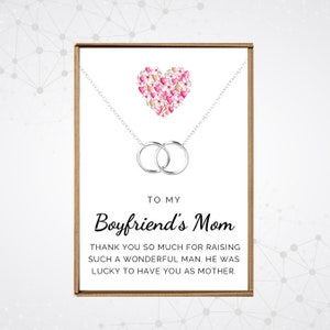Boyfriends mom necklace, Bonus mother gift, Boyfriend mommy birthday gift, Mother’s Day 2023, Double circles pendant, Future mother in law