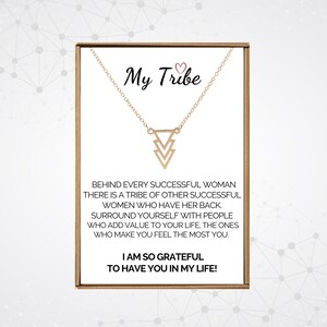 To my tribe matching gifts, Best friend necklace, Gold triangle pendant, Friendship jewelry for 6 , Bff necklace, Coworkers gifts from boss