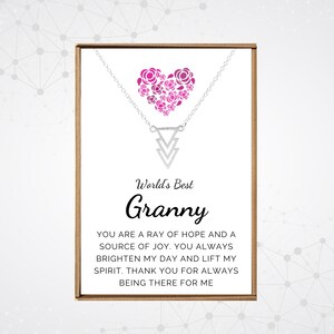 Granny gifts for grandma, Grandma necklace from grandkid, Christmas gift for grandma from grandson, Granny necklace, Mothers day gift 2024