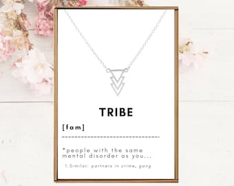 To my Tribe necklace, Badass tribe gift, Best friends necklaces, Bestie gifts, BFF jewelry for besties women, Friendship necklace