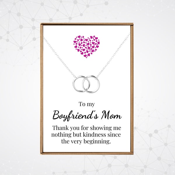 To my boyfriends mom necklace, Boyfriend mother gifts, Mothers day gift 2023, Thank you gift from sons girlfriend, Fiance's Mom jewelry