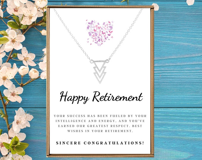Retirement Gifts for Women, Retirement Necklace for Women, Happy Retirement, Retirement jewelry, Retirement gift for mother, Retire present