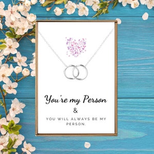 Youre my person necklace, My person gift, Daughter necklace, Bestfriend gifts, Tribe necklace friendship, BFF Gift girl, Bestfriend necklace image 1