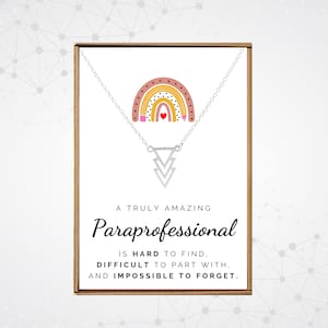 Paraprofessional gifts from student, Appreciation day gifts, Paraprofessional week, Teacher assistant necklace, Para gifts for co worker