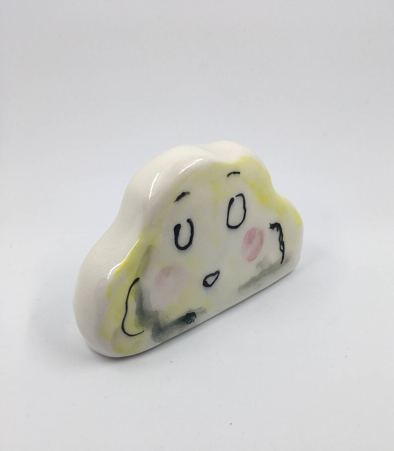 Handmade porcelain Buddy watercolour art object ornament fine art ceramic home decor figurine child/'s room illustration paperweight