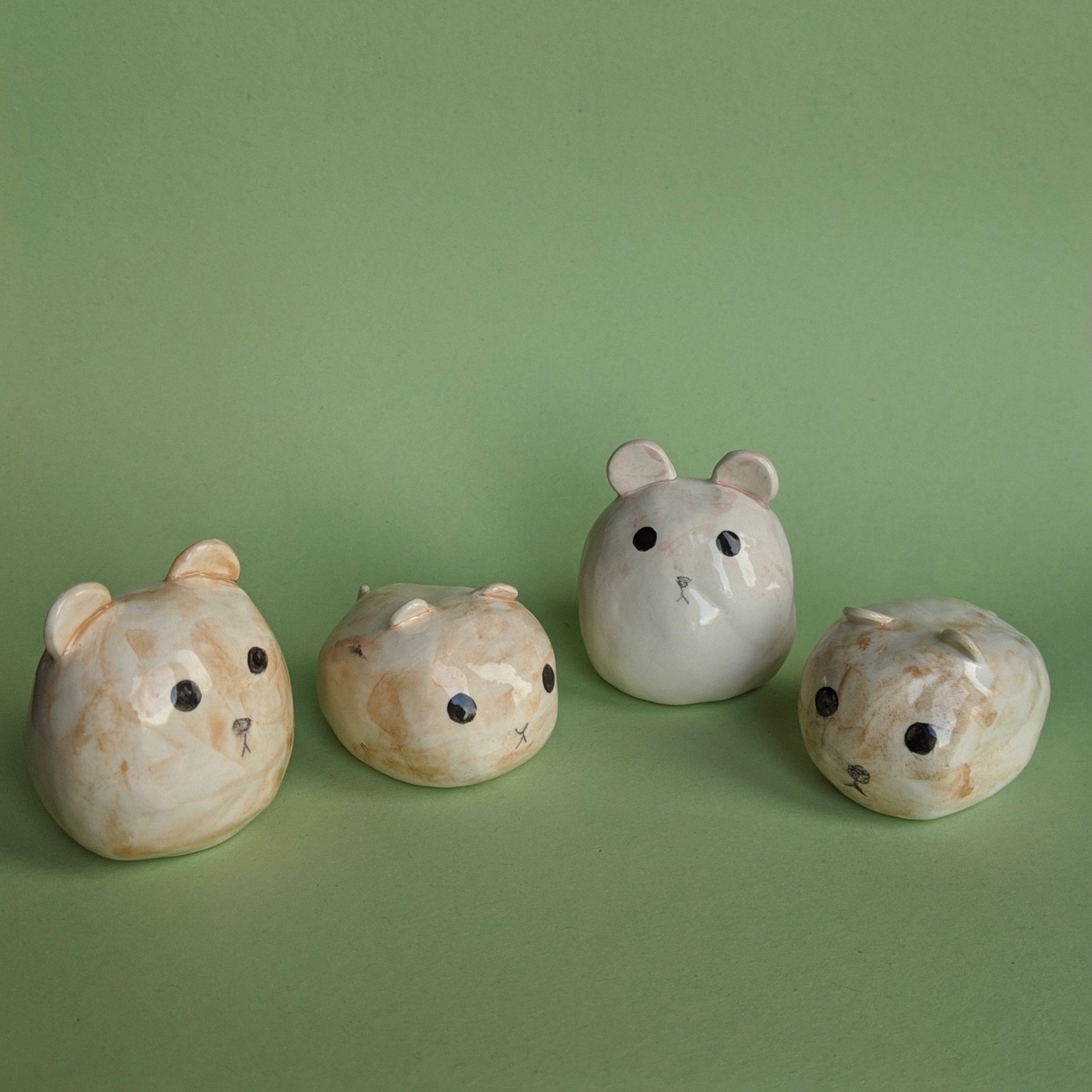 Ceramic Hamster Ornament Clay Pottery Sculpture Etsy