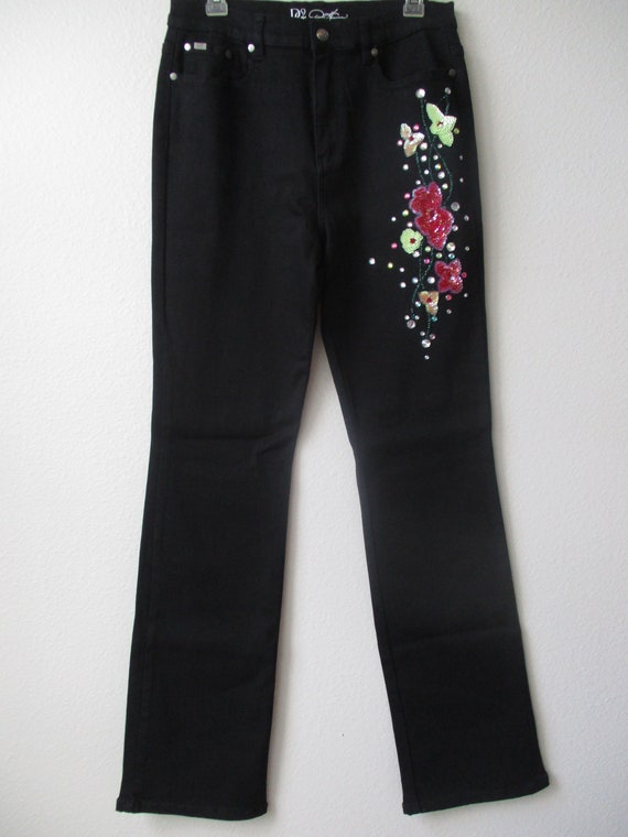 diane gilman embellished jeans