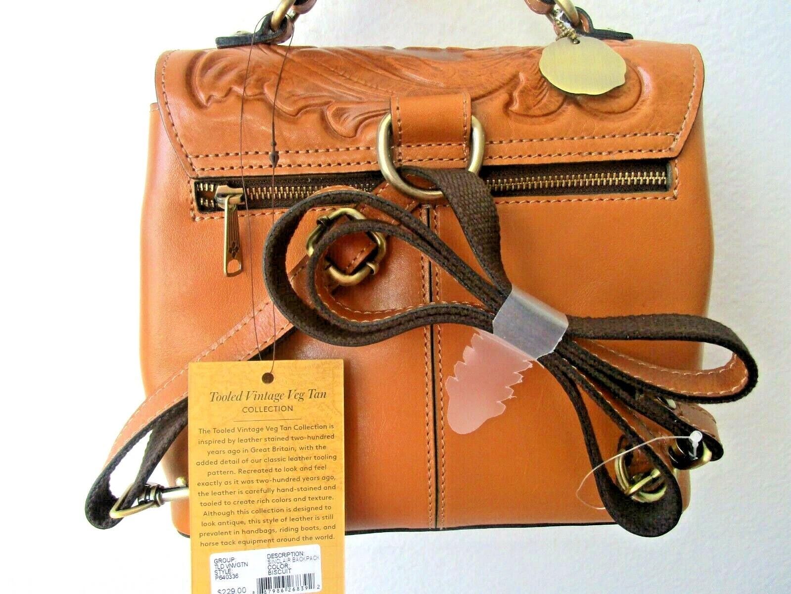Patricia Nash Sinclair Tooled Leather Convertible Backpack Patricia Nash Sinclair Leather Convertible Backpack - YouTube main image 2