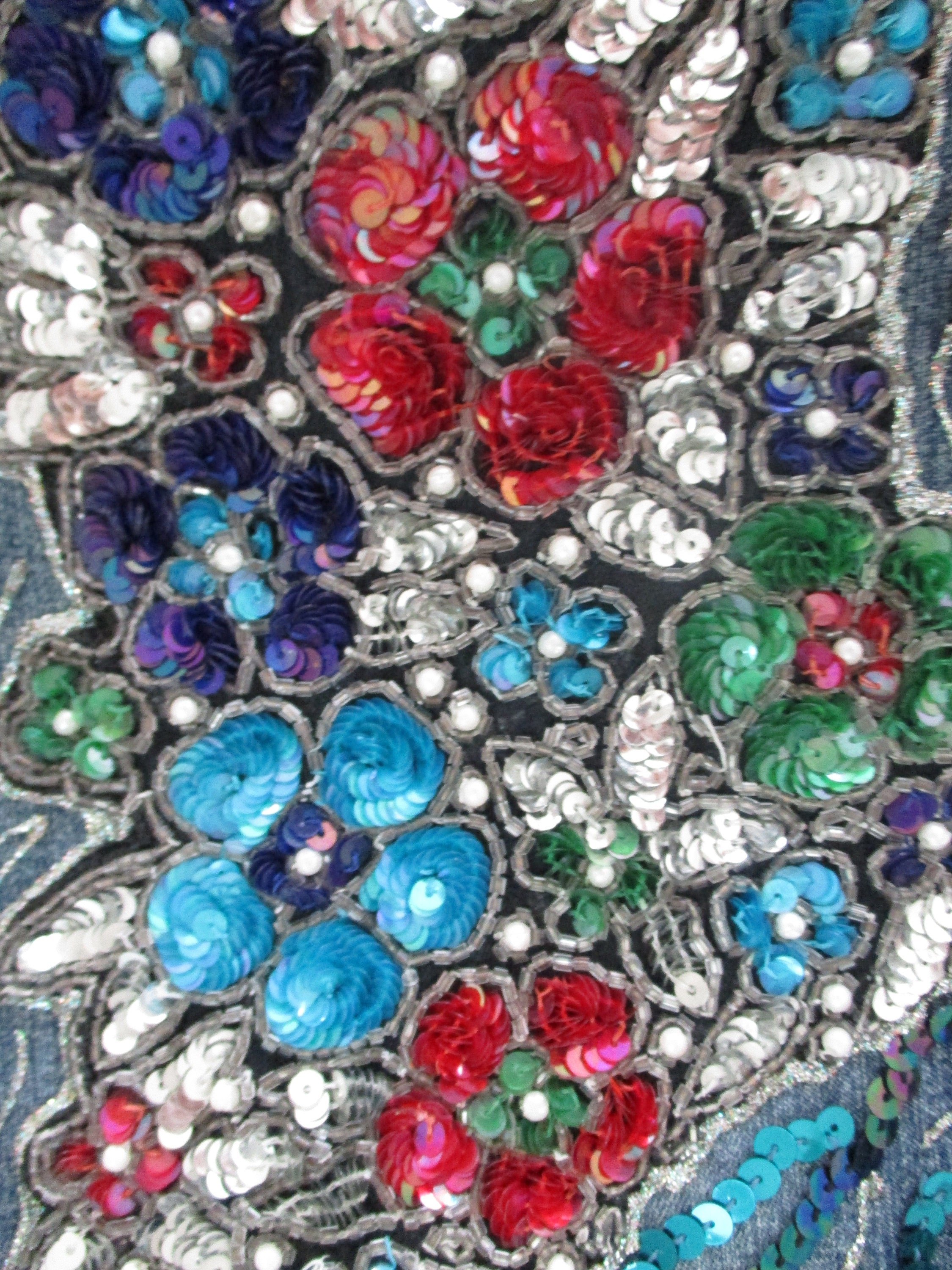 HANDEMBELLISHED JEANS Paris Blues Hand Embellished Aqua Etsy