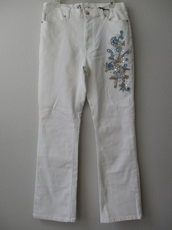 diane gilman embellished jeans